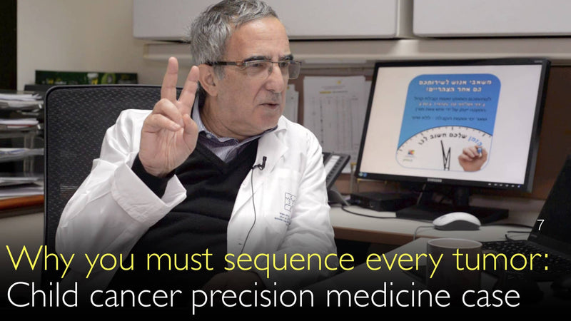 Waarom moet je genomische sequencing van elke tumor doen? Precisiegeneeskunde voorbeeld bij kinderkanker. Klinisch geval. 7
