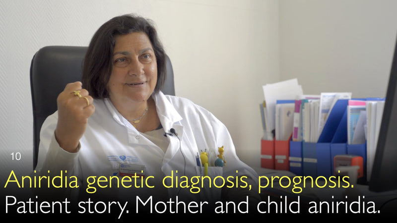 Aniridia genetische diagnose, prognose. Patiënt verhaal. Aniridie van moeder en kind. 10