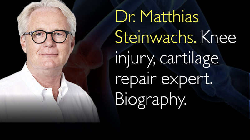 Dr. Matthias Steinwachs. Knieblessure, kraakbeen reparatie expert. Biografie. 0